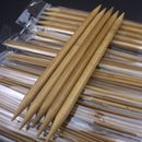 75pcs/set 15 Sizes 20cm Double Pointed Carbonized Bamboo Knitting Needles S