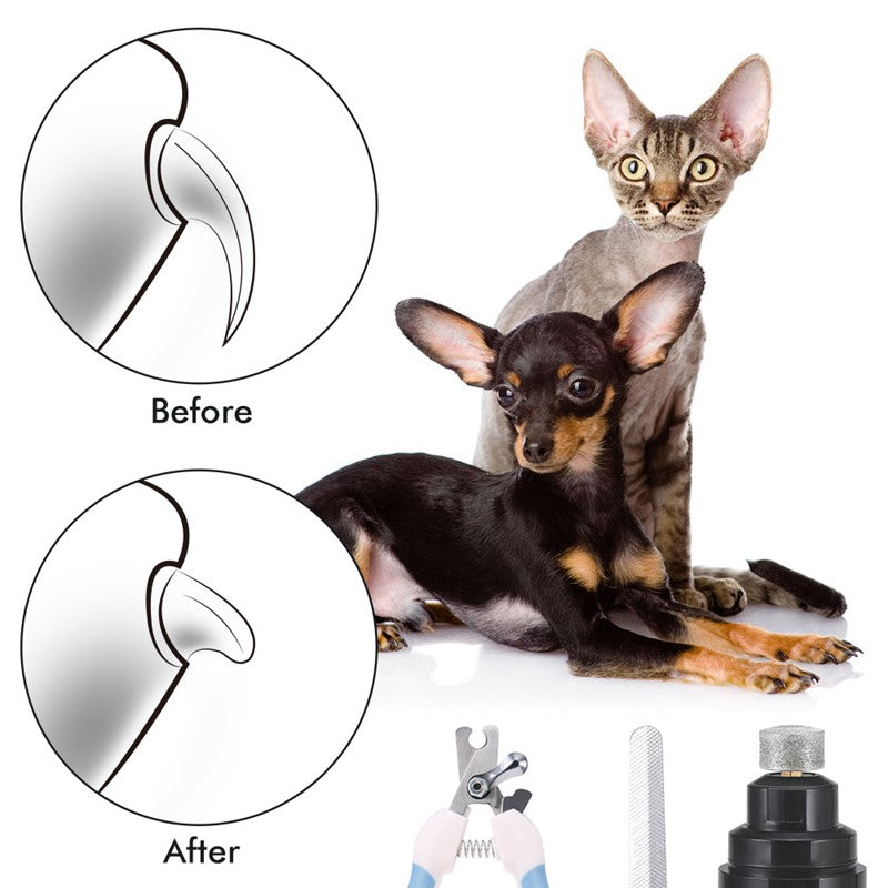 Ultra Quiet Pet Nail Grinder for Dogs Electric Rechargeable USB Charging Do