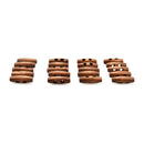 50 Pieces Olive Shape Wooden Toggles Buttons 2 Holes Sewing Buttons for Clo