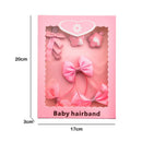 Pink 1 Set 6pcs Fabric Cartoon Princess Bow Five-pointed star Hairpin Hairp P5L7