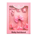 Pink 1 Set 6pcs Fabric Cartoon Princess Bow Five-pointed star Hairpin Hairp P5L7