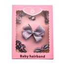 Gray 1 Set of 6pcs Fabric Cartoon Princess Bow Pentacle Hairpin Hairpin Set L7O7