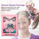 Green 1 Set 6pcs Cloth Cartoon Princess Lace Bow Pentacle Hairpin Hairpin S U2I5