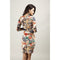 Women's New Spring Autumn Long Sleeve Leopard Floral Printed Office Dress W G1H9