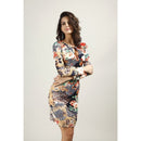Women's New Spring Autumn Long Sleeve Leopard Floral Printed Office Dress W G1H9