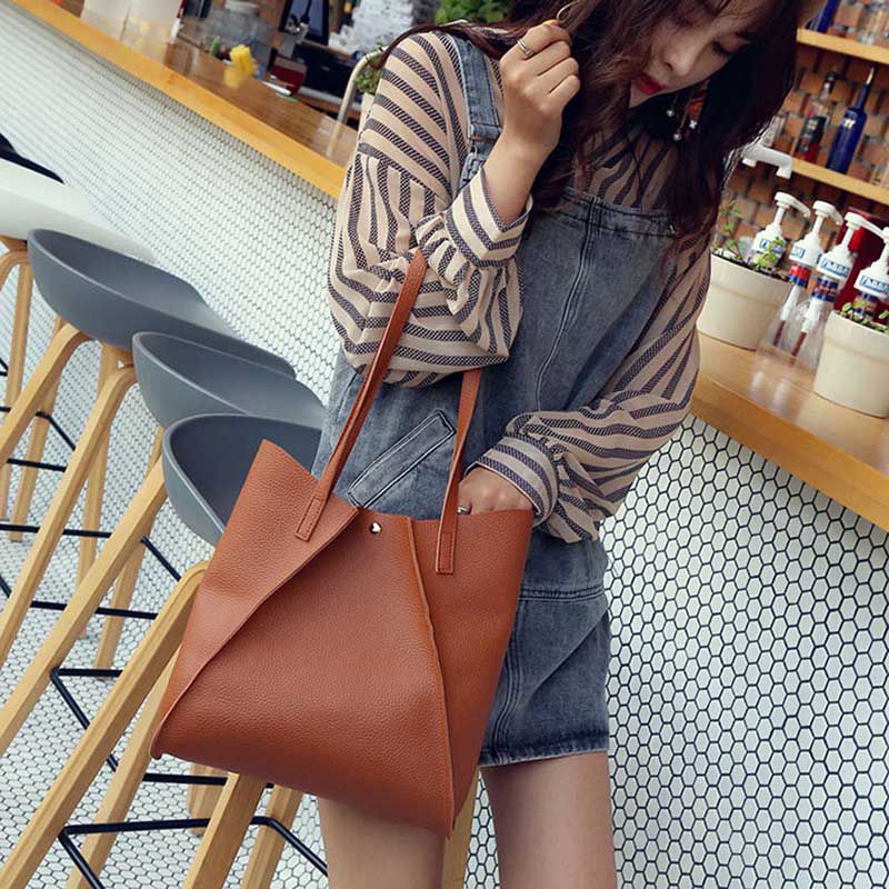 Women Handbag Lady Shoulder Bags Tote Purse Messenger Satchel Leather(Brown C7Y1