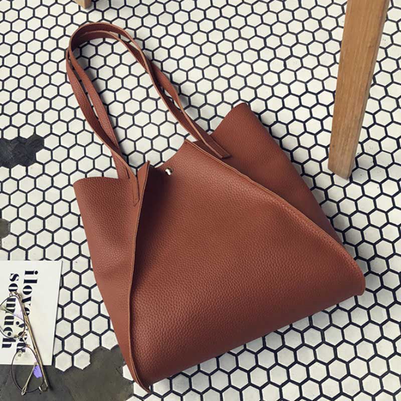Women Handbag Lady Shoulder Bags Tote Purse Messenger Satchel Leather(Brown C7Y1