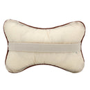 2 Pcs Leather PP Cotton Car Headrest Neck Pillow Auto Seat Cover Head Neck  Q1J7
