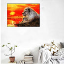 Full round drill diamond embroidery sunset Lion 5D DIY diamond painting Cro