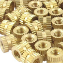 M5 x 5mm Pitch Brass Knurled Threaded Round Insert Embedded Nuts H2Q5