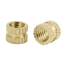 M5 x 5mm Pitch Brass Knurled Threaded Round Insert Embedded Nuts H2Q5