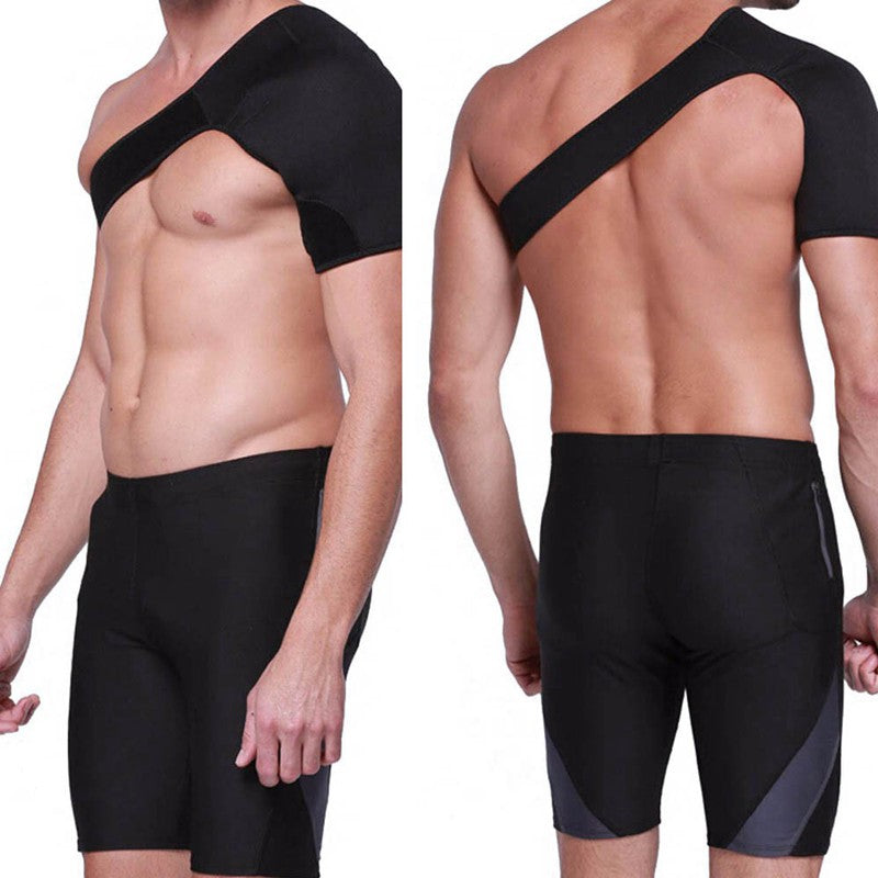 Shoulder Support Brace Back Guard Strap Wrap Belt Band Pads Single Shoulder Q3T6