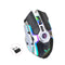 ZERODATE T30 2400DPI 2.4G Wireless RGB LED Rechargeable Ergonomic Design Gaming Mouse for PC Laptop