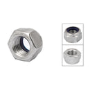 25pcs M8x1.25mm 304 Stainless Steel lock Nylon Insert Hex Lock Nuts X9T4