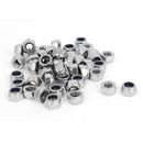 25pcs M8x1.25mm 304 Stainless Steel lock Nylon Insert Hex Lock Nuts X9T4