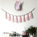 Nordic Style Macarons Wooden Beads Tassels Hanging Decorative Children's Ro N3Y5