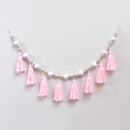 Nordic Style Macarons Wooden Beads Tassels Hanging Decorative Children's Ro N3Y5
