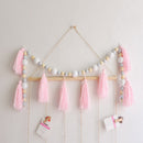 Nordic Style Macarons Wooden Beads Tassels Hanging Decorative Children's Ro N3Y5
