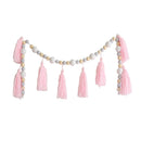 Nordic Style Macarons Wooden Beads Tassels Hanging Decorative Children's Ro N3Y5