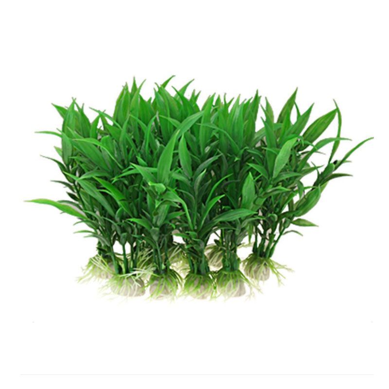 10 Pack Artificial Aquarium Plants, 10cm Height Fish Tank Decorations Home DC4V3