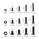 460Pcs M3 M4 M5 Alloy Steel Countersunk Flat Head Hex Socket Cap Screws Nut