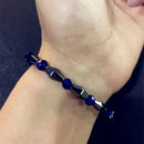 Fashion Natural Stone Magnetite Black Gallstone Beaded Bracelet Health Bang S1K1