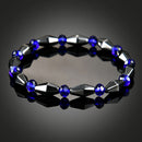 Fashion Natural Stone Magnetite Black Gallstone Beaded Bracelet Health Bang S1K1