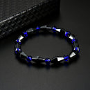 Fashion Natural Stone Magnetite Black Gallstone Beaded Bracelet Health Bang S1K1