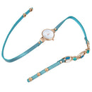 Duoya Brand Women Quartz Wristwatch Fashion Ladies Dress Leather Band Women F3T8
