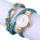 Duoya Brand Women Quartz Wristwatch Fashion Ladies Dress Leather Band Women F3T8