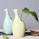 Blue Ceramic Crafts Vases Simple Personality Flowers and birds Modeling Hom N5D6
