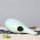 Blue Ceramic Crafts Vases Simple Personality Flowers and birds Modeling Hom N5D6