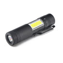 New Mini Portable Aluminum Q5 LED Flashlight XPE&COB Work Light lanterna Po