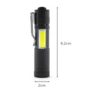 New Mini Portable Aluminum Q5 LED Flashlight XPE&COB Work Light lanterna Po