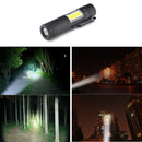 New Mini Portable Aluminum Q5 LED Flashlight XPE&COB Work Light lanterna Po