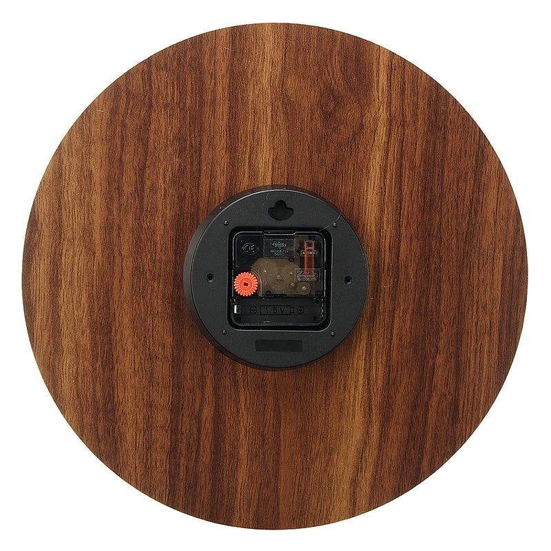 Wooden Wall Clock Glow In The Dark Silent Quartz Indoor Living Room Luminous