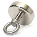 130kg D60mm Fishing Steel Ring Eyebolt Neodymium Magnet +10 Metre Rope
