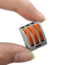 Excellway ET25 15Pcs 2/3/5 Pins Spring Terminals Block Electric Cable Wire Connectors