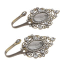 2 Piece Luxury Shiny Curtain Hanger Tieback Wall Mounted Hook Tassel Hook H P8U4