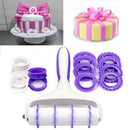 Fondant Strip Ribbon Cutter Sugarcraft Cake Rolling Pin Embosser Rolled Set