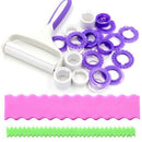 Fondant Strip Ribbon Cutter Sugarcraft Cake Rolling Pin Embosser Rolled Set