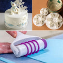 Fondant Strip Ribbon Cutter Sugarcraft Cake Rolling Pin Embosser Rolled Set