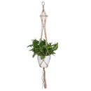 Handmade Macrame Plant Hanger Flower Pot Holder Pot Lifting 4 Leg String Ro U1D5