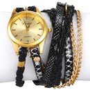 Duoya Quartz Watches Women Ladies Dress Bracelet Wristwatch Woven Bracelet  S6D1