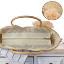 Women's Straw Handbag Flower Woven Summer Beach Messenger Tote Bag Basket