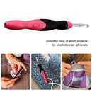 USB Charging LED Glow Crochet Hook With Led 9 Sizes Hooks Emergency Lightin