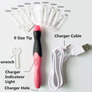USB Charging LED Glow Crochet Hook With Led 9 Sizes Hooks Emergency Lightin