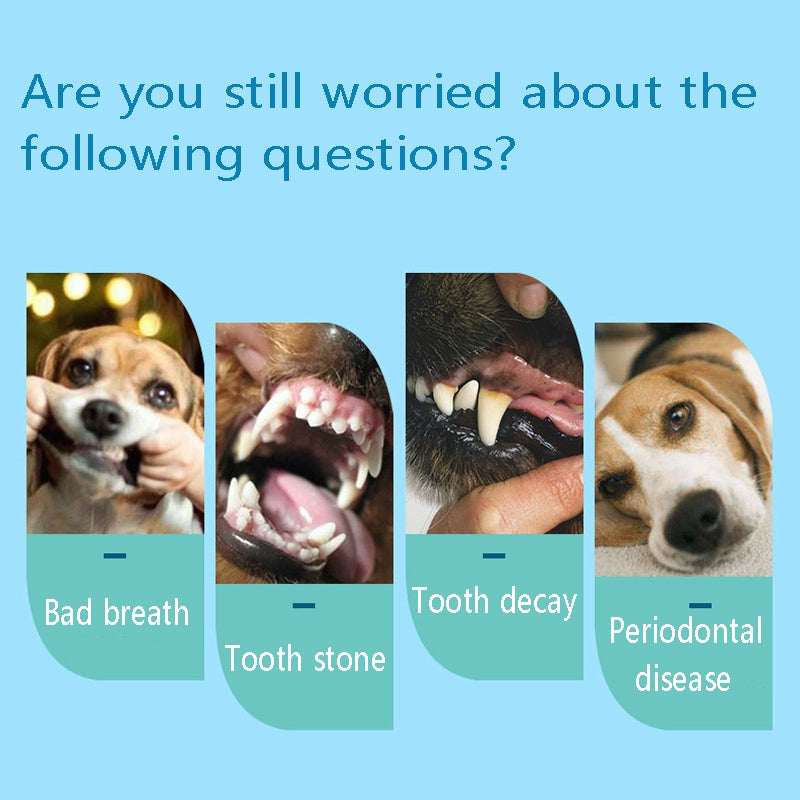 1 Pcs Pet Toothbrush Addition Bad Breath Tartar Teeth Care Dog Cat Cleaning U8U4