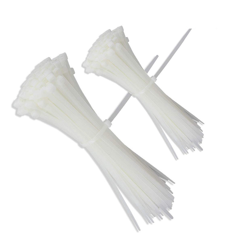 Suleve ZT05 Nylon 250Pcs/500Pcs 4mm 15/20/25/30cm Black/White Nylon Self-locking Cable Tie Zip Ties Strong Tensile Strength