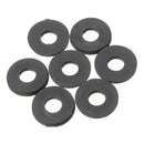 M3 x 6mm x 1mm Nylon Flat Insulating Washers Gaskets Spacers Black 200PCS L6U8